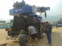 Vận chuyển cẩu siêu trọng cho nhà máy nhiệt điện Vĩnh Tân
