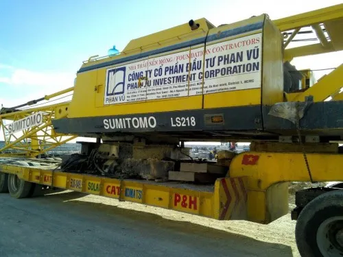Vận chuyển máy móc công trình cơ giới hai chiều bắc nam