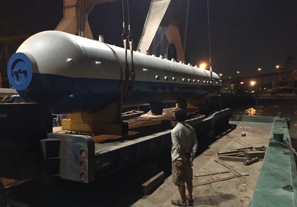 Vận chuyển thiết bị nồi hơi 100 tấn cho dư án nhà máy giấy KCN Mỹ Phước