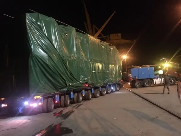vận chuyển thiết bị dây chuyền cho dự án nhà máy hailiang