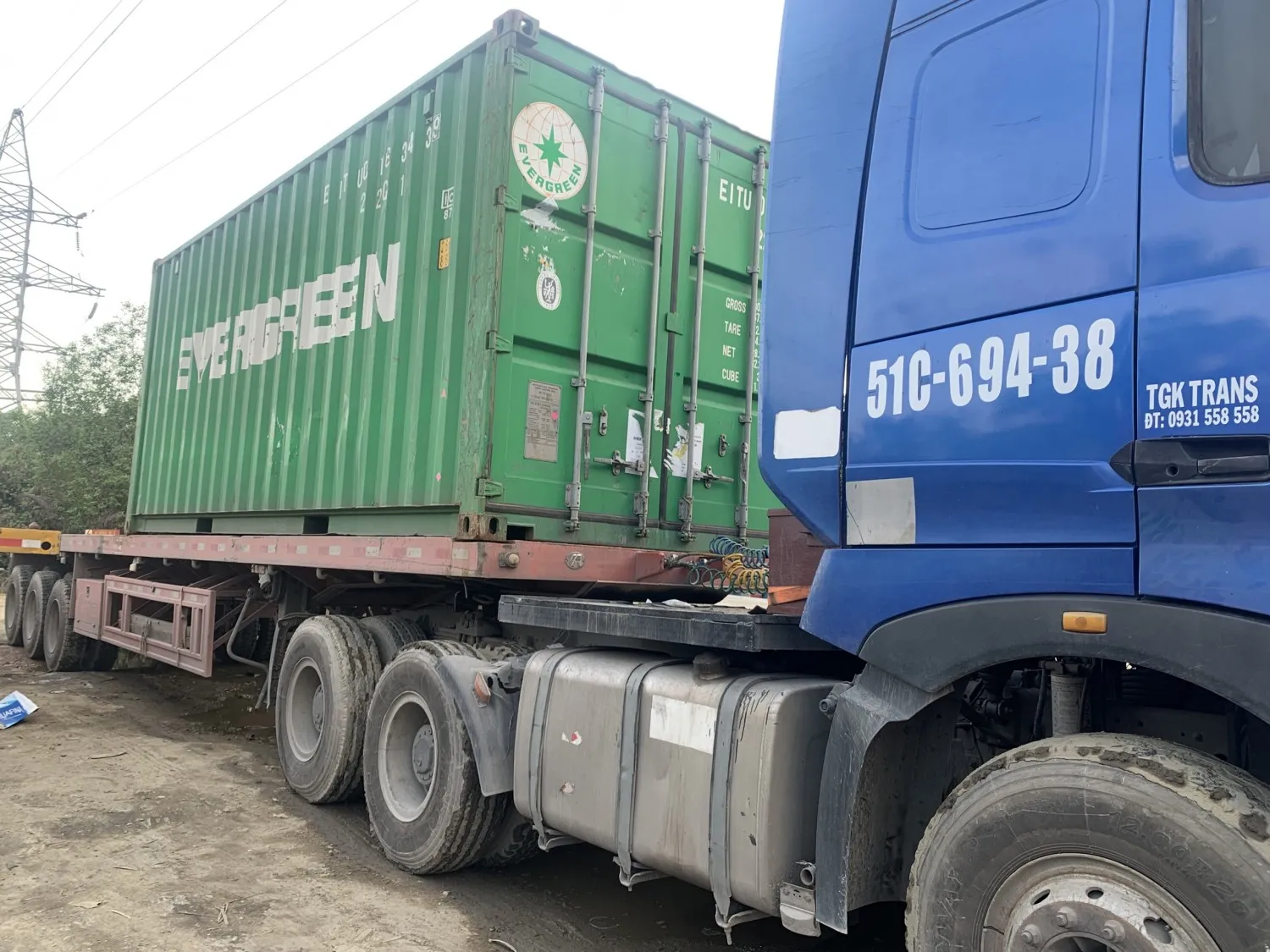 SƠ MI RƠ MOÓC SÀN 45 FEET 3 TRỤC 12 GÙ