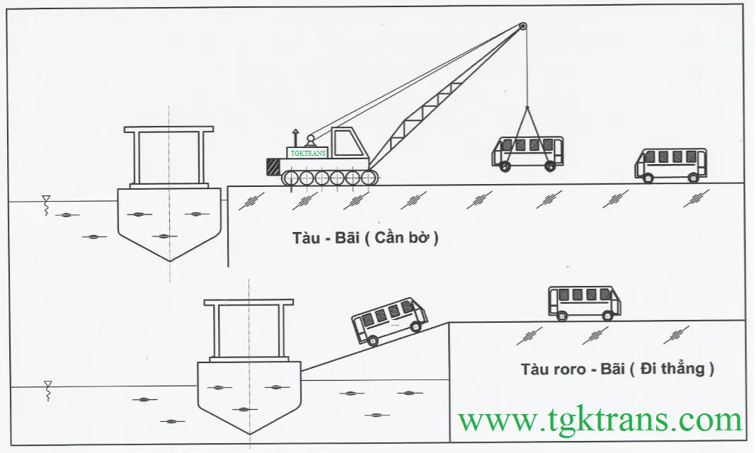 Vận chuyển xe bus, xe ô tô và làm thủ tục nhập khẩu